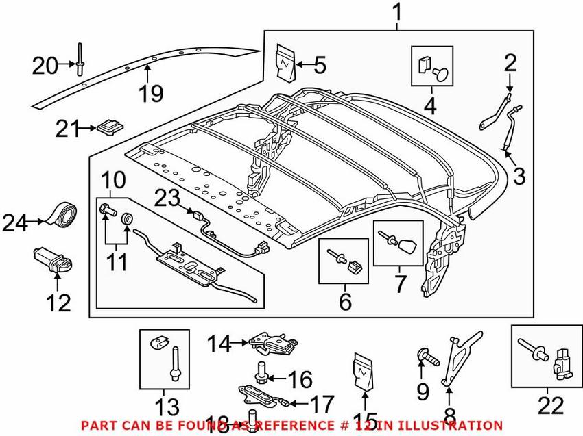 Audi Convertible Top Motor 8V7959731