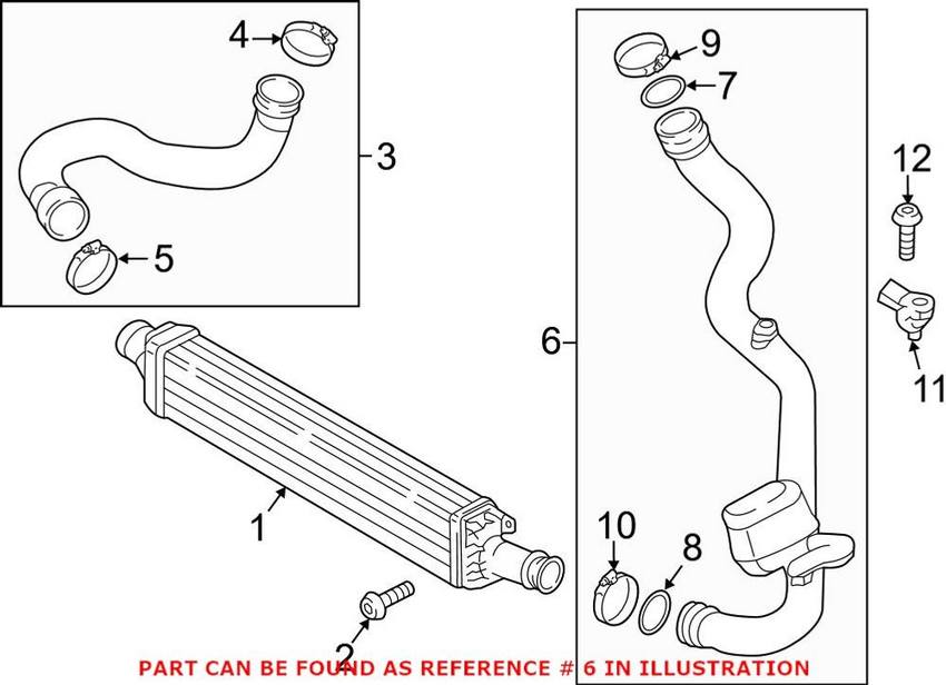 Audi Turbocharger Intercooler Pipe 8W0145673L