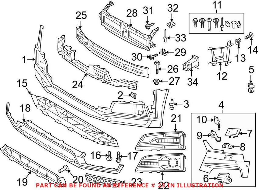 Grille – Front Driver Side Lower