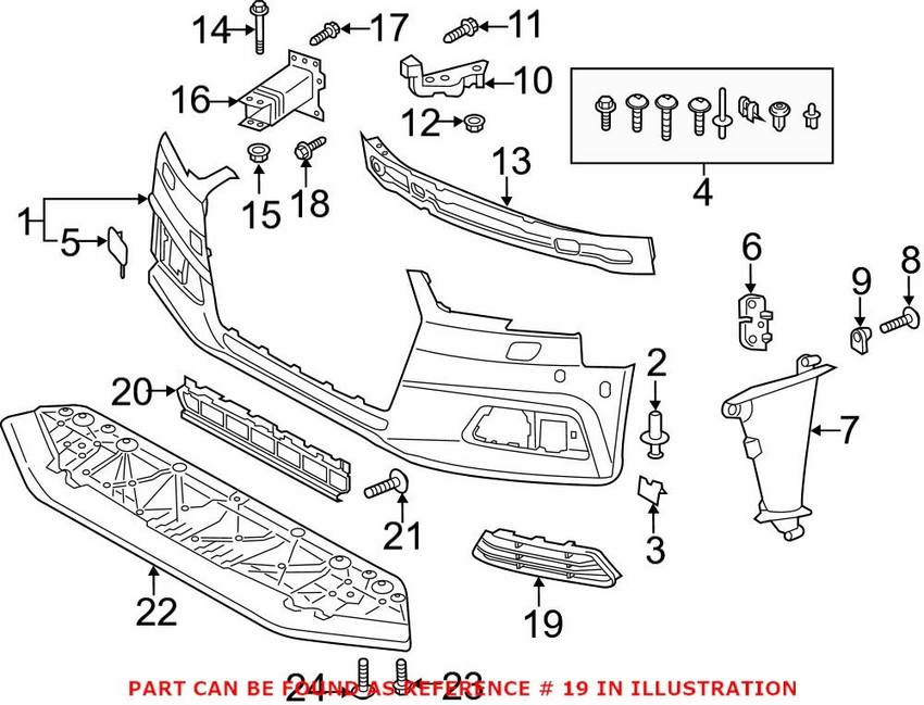 Grille – Front Driver Side Lower