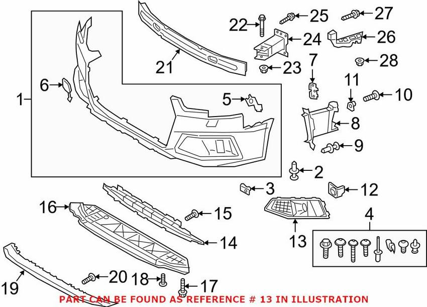 Grille – Front Passenger Side