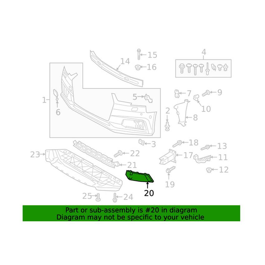 Grille – Front Passenger Side Lower