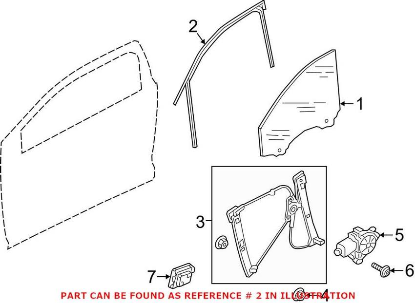 Window Channel – Front Passenger Side