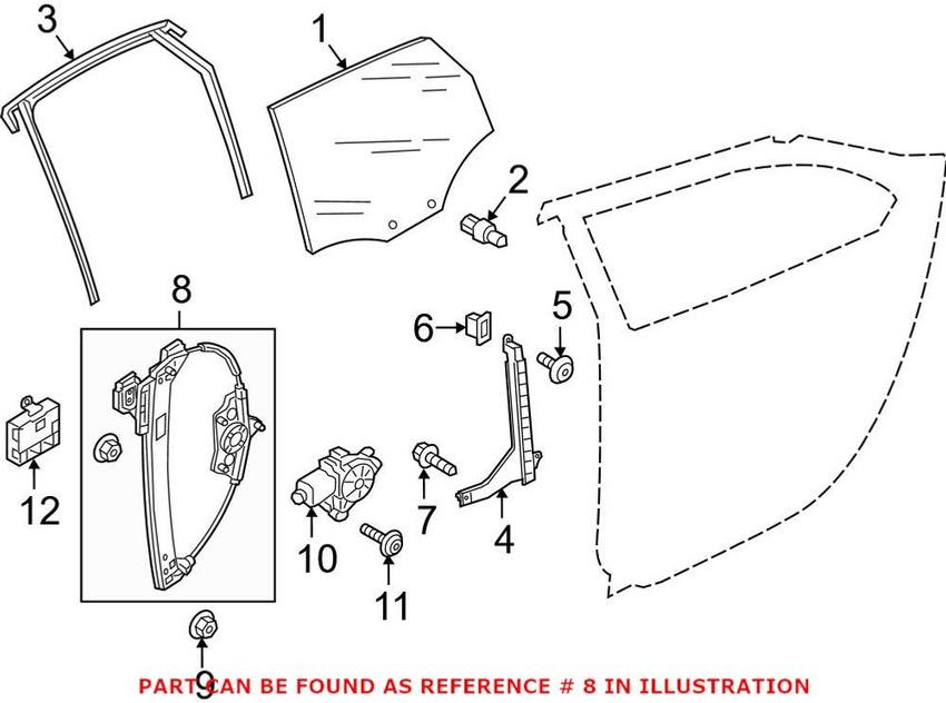 Window Regulator – Rear Driver Side