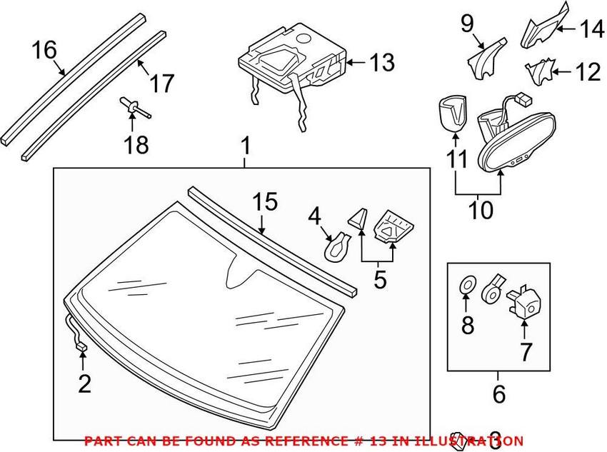 Audi Lane Departure System Camera 8W0907217B