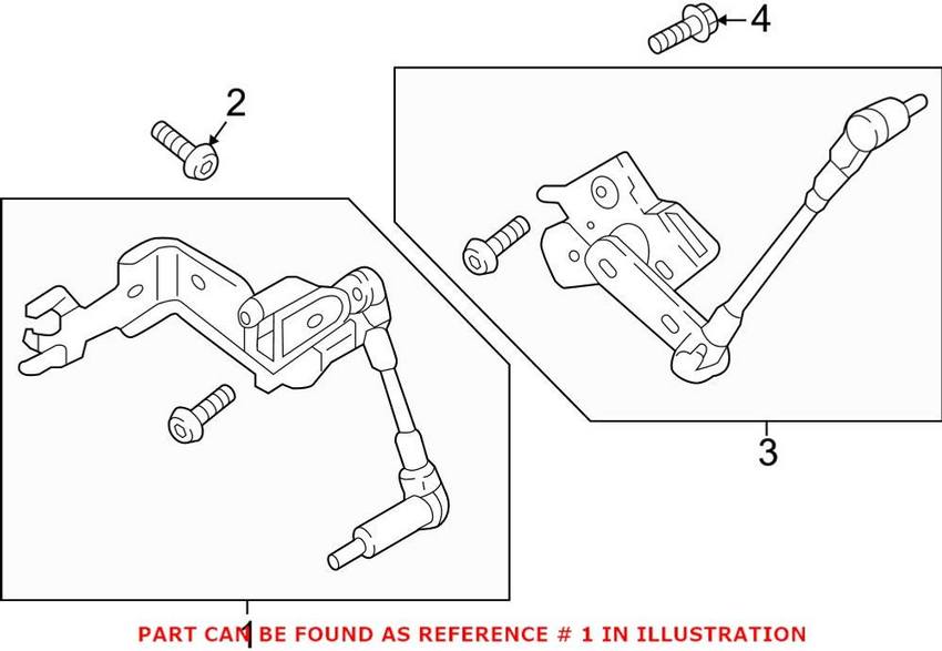 Audi Headlight Level Sensor – Front 8W0941285C