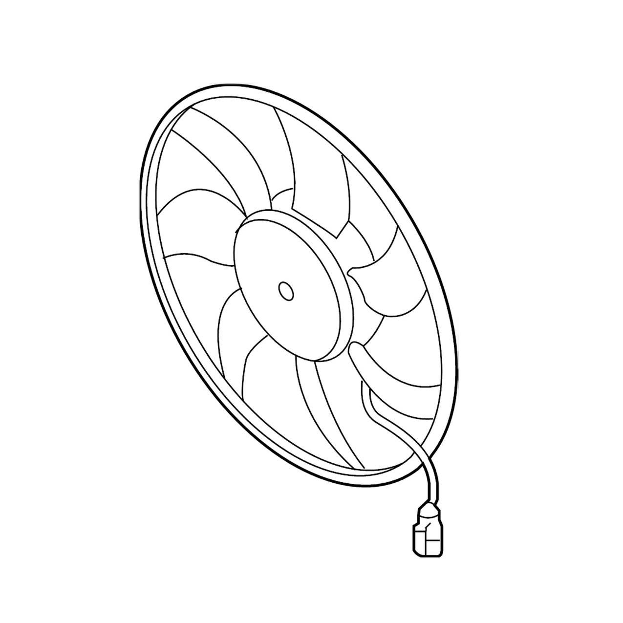 Audi Engine Cooling Fan Assembly 8W0959455T – Genuine VW/Audi