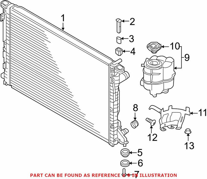 Audi Engine Coolant Reservoir 8W1121405J