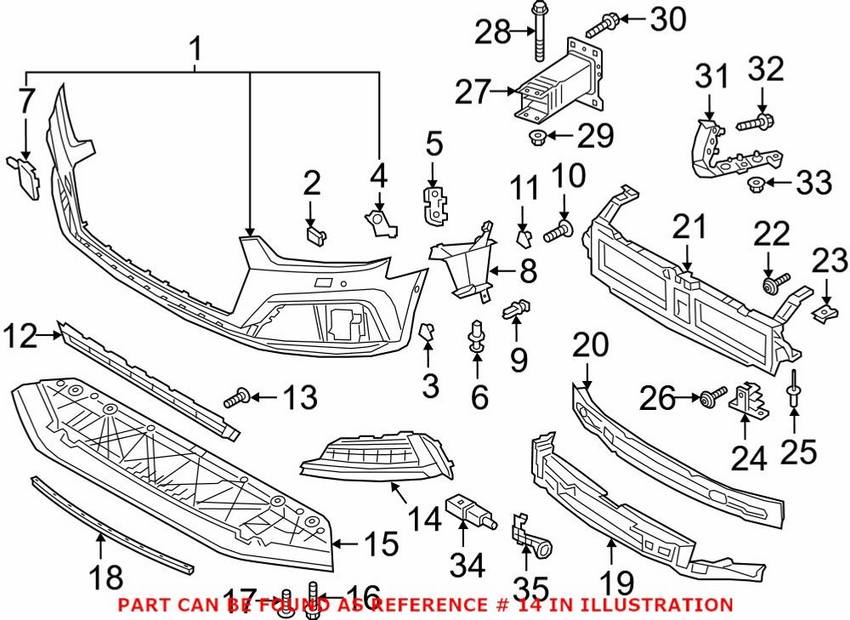 Audi Grille – Front Driver Side 8W6807681HRU6