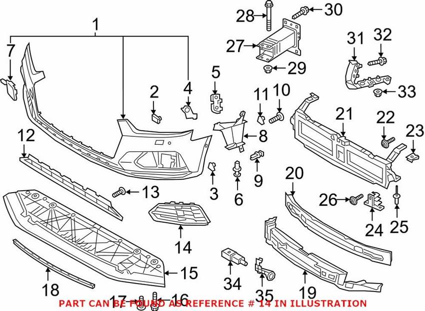 Audi Grille – Front Passenger Side 8W6807682MRN4