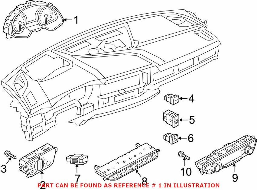 Audi Instrument Cluster 8W6920870A