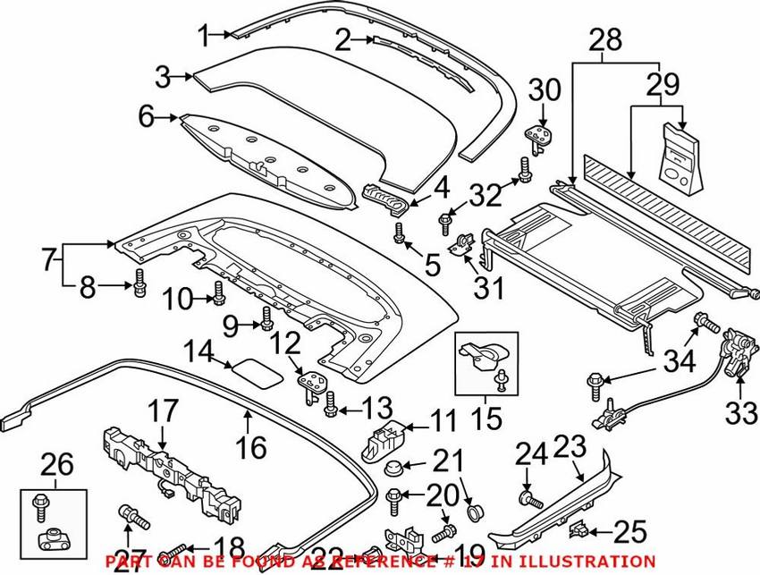 Audi Convertible Top Stowage Compartment Latch 8W7825823A