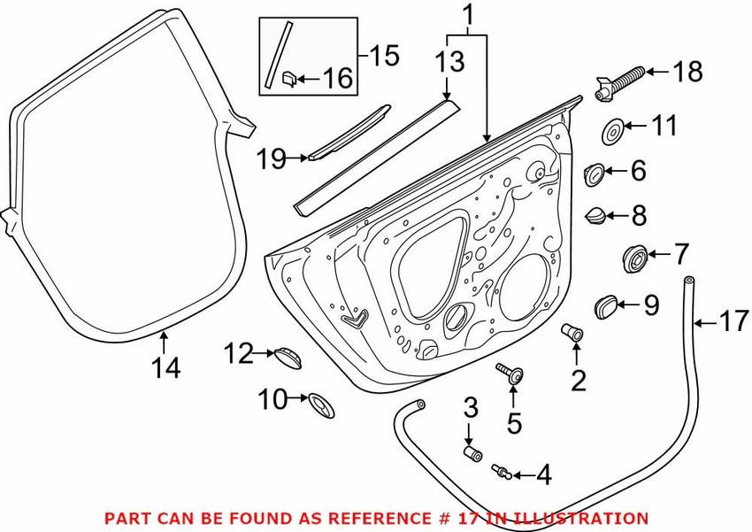 Door Seal – Rear Driver Side Outer