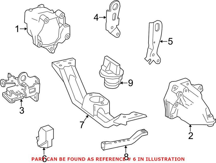 Genuine Mercedes-Benz Engine Mount – Driver Side 9062411513