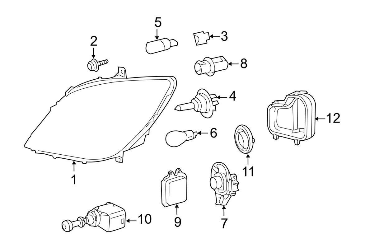 Headlight – Front Driver Side (With HID)