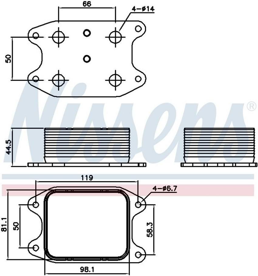 Audi VW Engine Oil Cooler 90810 – Nissens