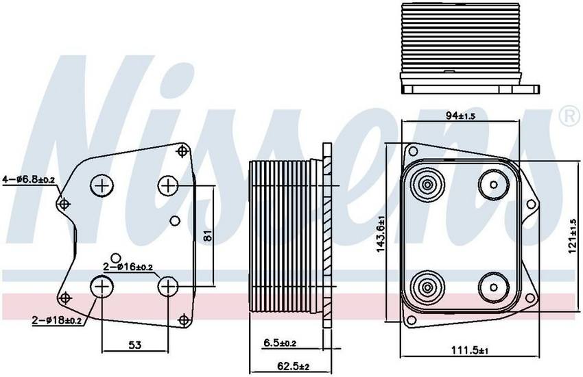 VW Engine Oil Cooler 90824 – Nissens