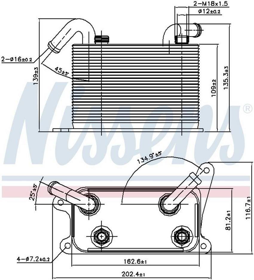 VW Automatic Transmission Oil Cooler – Front – Nissens 90841