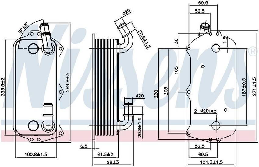 Audi Engine Oil Cooler 90916 – Nissens