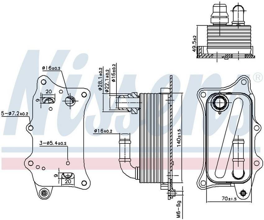 Audi Engine Oil Cooler 90918 – Nissens