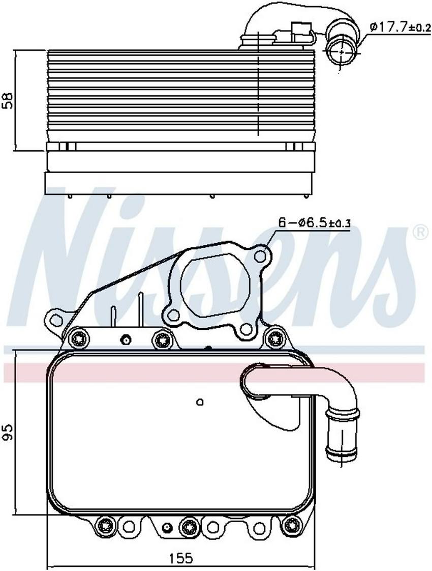 Audi VW Engine Oil Cooler 91100 – Nissens