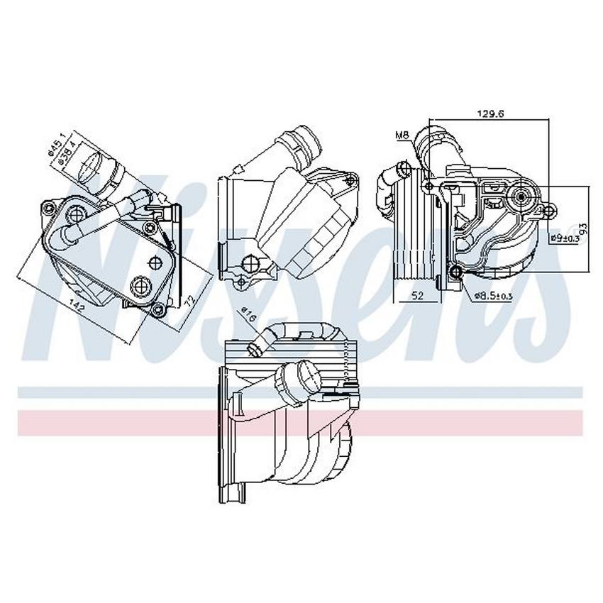 BMW Engine Oil Cooler Nissens 11427516383