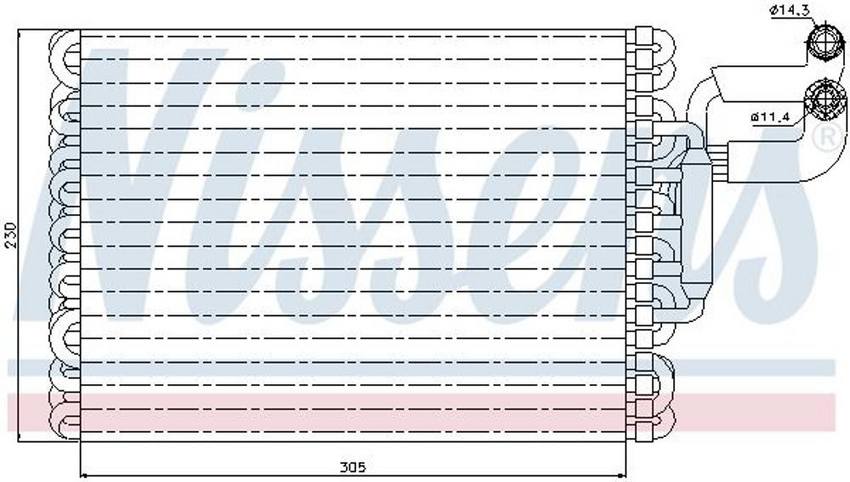 Mercedes A/C Evaporator Core 1248300758 – Nissens 92059