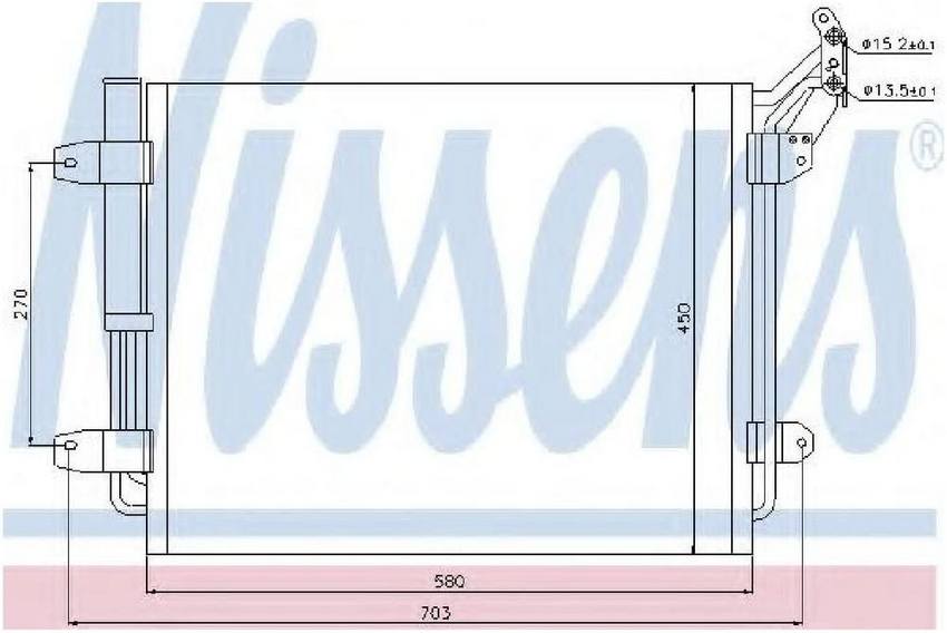 VW A/C Condenser 5N0820411E – Nissens 940138