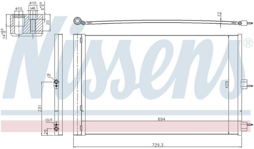 Mercedes A/C Condenser 0995001054 – Nissens 0995001054