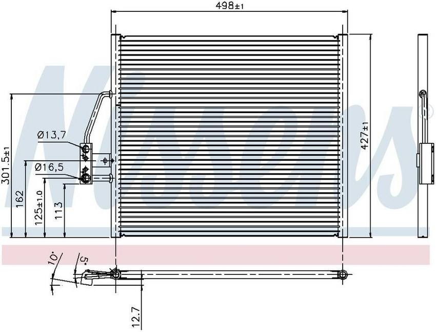 BMW A/C Condenser 64538391647 – Nissens 94274