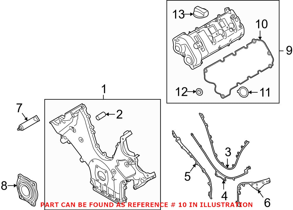 Porsche Valve Cover Gasket (Cyl 3-6) 94610593600