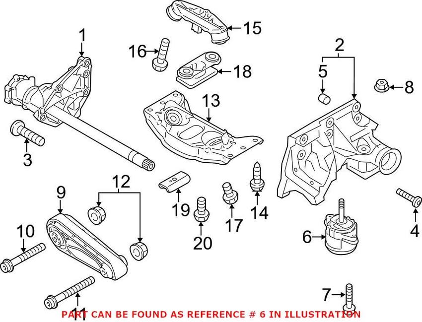 Porsche Engine Mount 94637505722