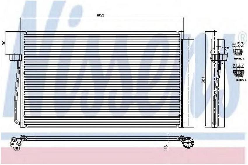 BMW A/C Condenser 64509122827 – Nissens 94747