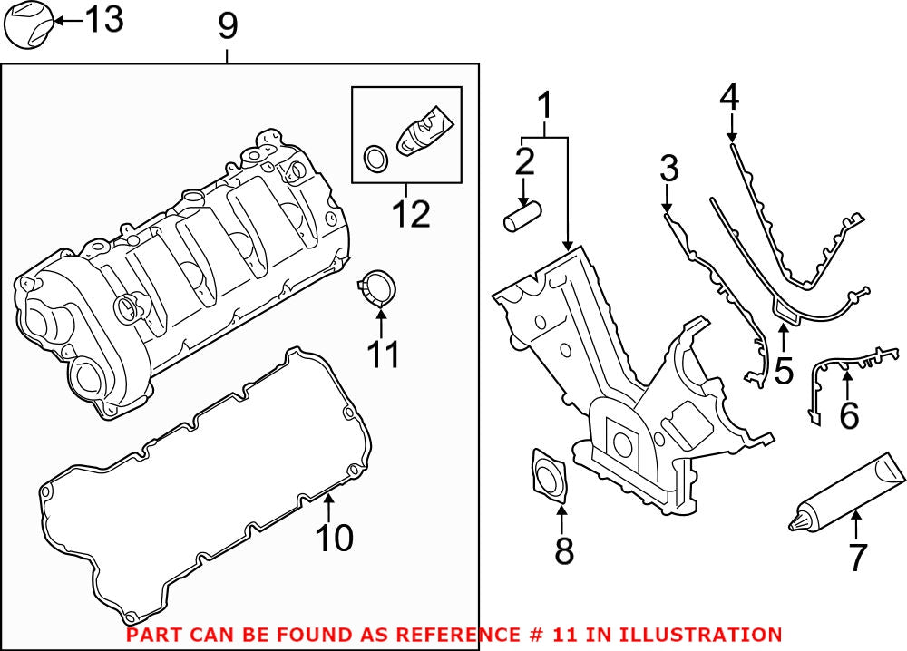 Porsche Spark Plug Hole Gasket 94810593702