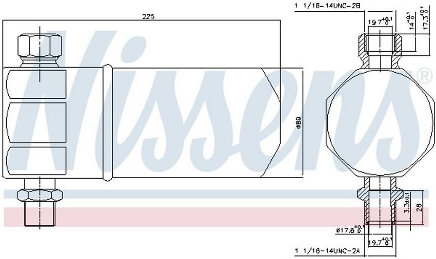 Audi VW A/C Receiver Drier 8D0820193A – Nissens 95115