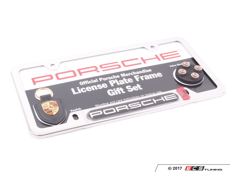 Porsche License Plate Frame Gift Set