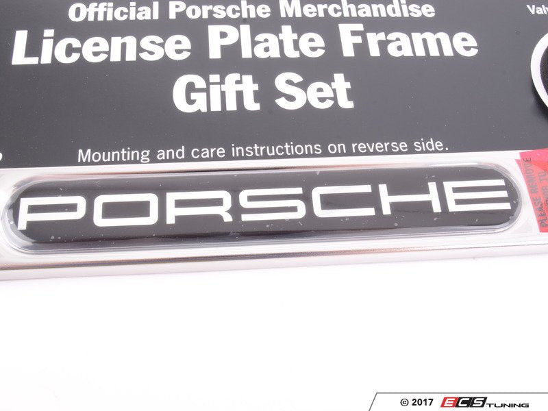 Porsche License Plate Frame Gift Set