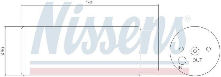 Mercedes A/C Receiver Drier 1638300083 – Nissens 95380