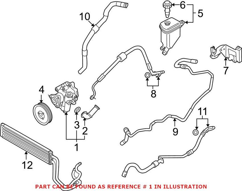 Porsche Power Steering Pump (New) 95531405005