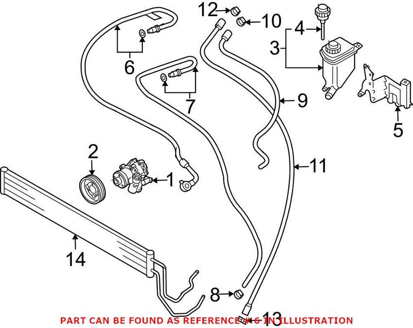 Porsche Power Steering Pressure Hose 95534745101