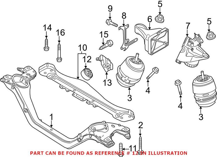 Porsche Transmission Mount 95537505720