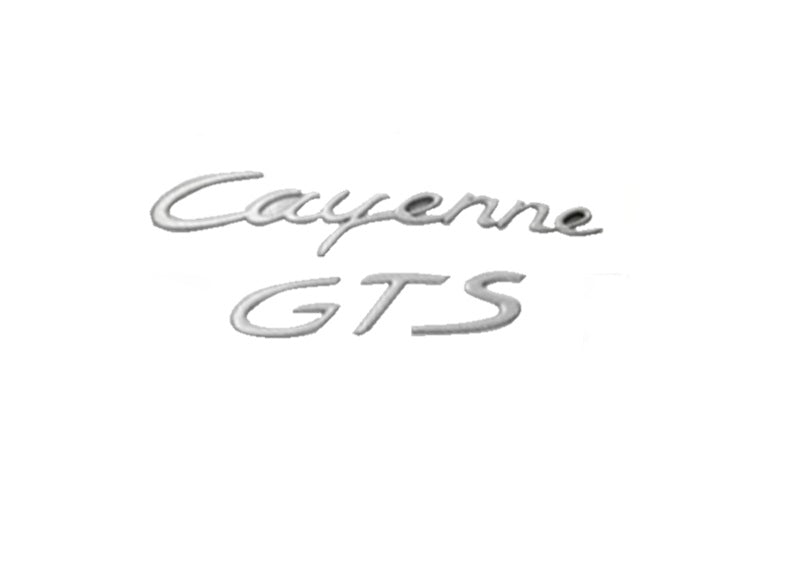 "Cayenne GTS" Logo - Satin Aluminum