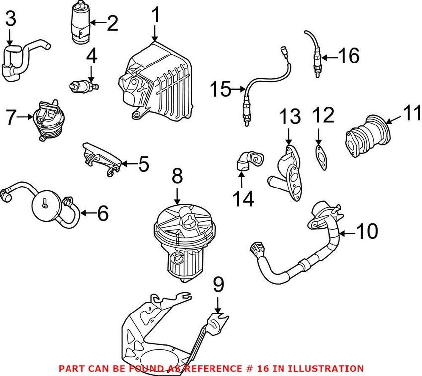 Porsche Oxygen Sensor – Rear 95560613610