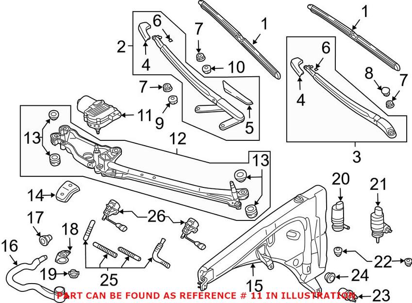 Porsche Windshield Wiper Motor 95562410503 – Genuine Porsche