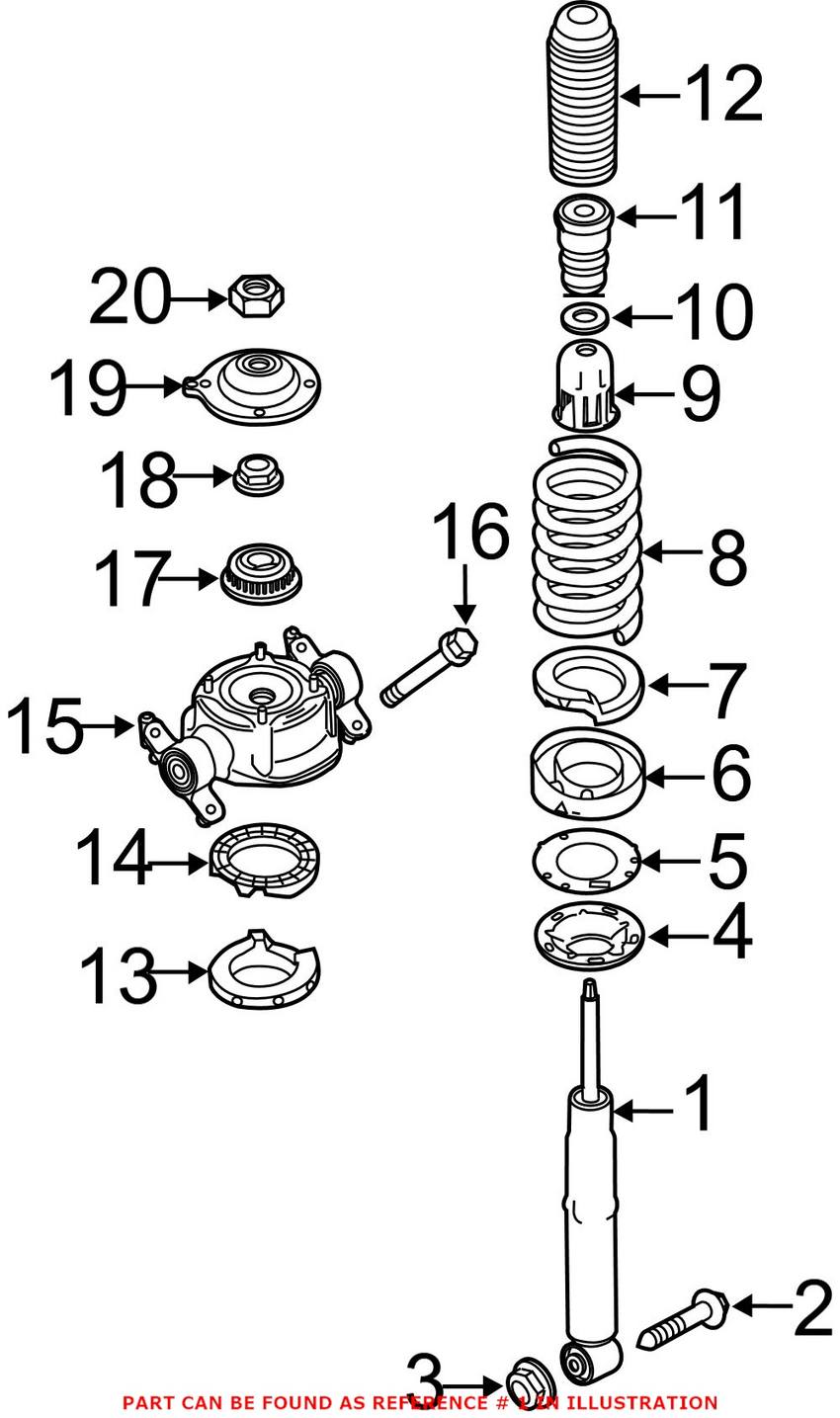 Shock Absorber – Rear (Without Air Suspension) (Without Electronic Controlled Suspension)