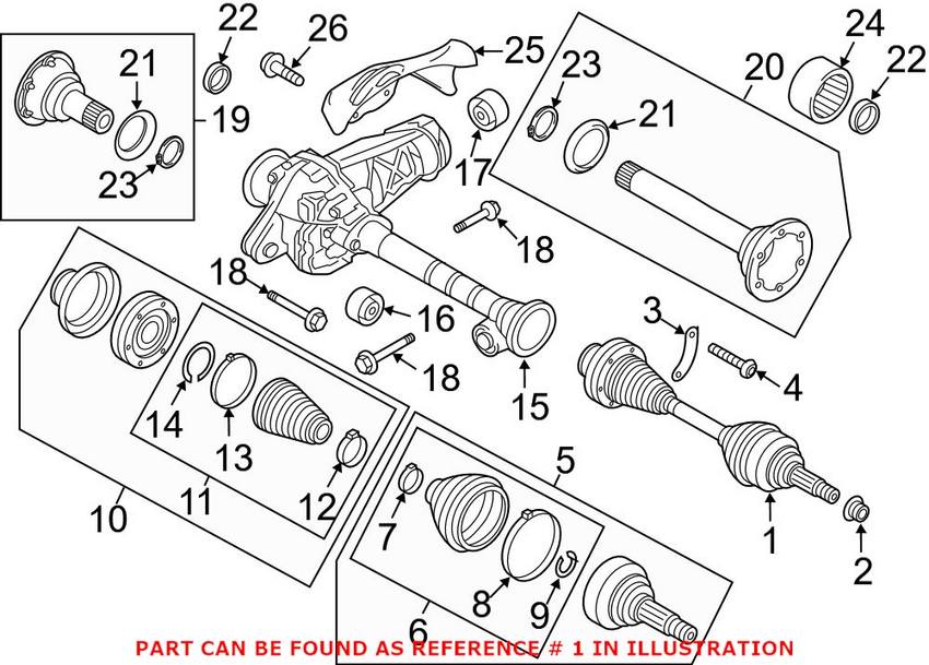 CV Axle Assembly – Front