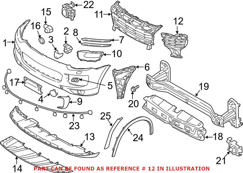 Porsche Grille 958505681409B9 – Genuine Porsche