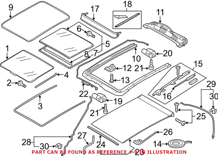 Sunroof Seal (With Panoramic Roof) (Outer Seal)