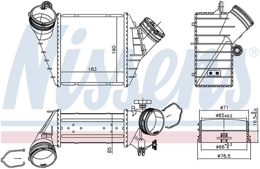 VW Intercooler – Front – Nissens 96176