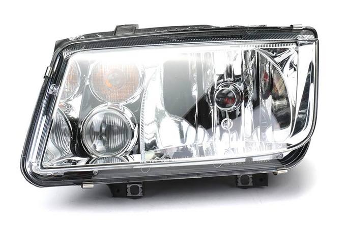 VW Headlight Assembly – Driver Side (Halogen) (w/ Foglight) 1J5941017AH – Hella 963660011